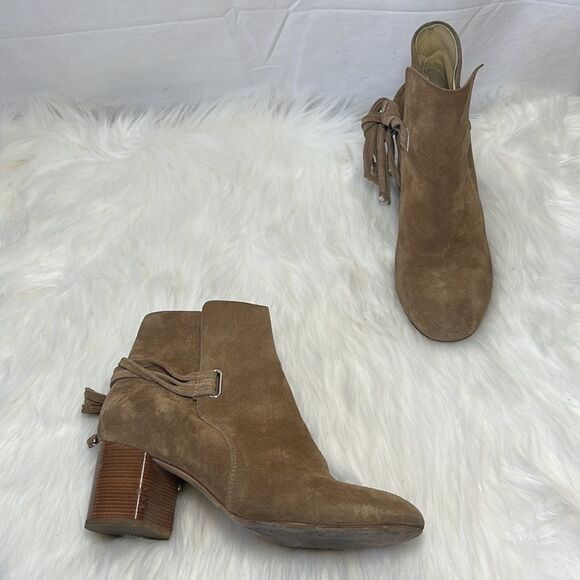 Rag & Bone Dahlia Tan Suede Booties Sz 36.5/US 6.5 - Picture 2 of 9